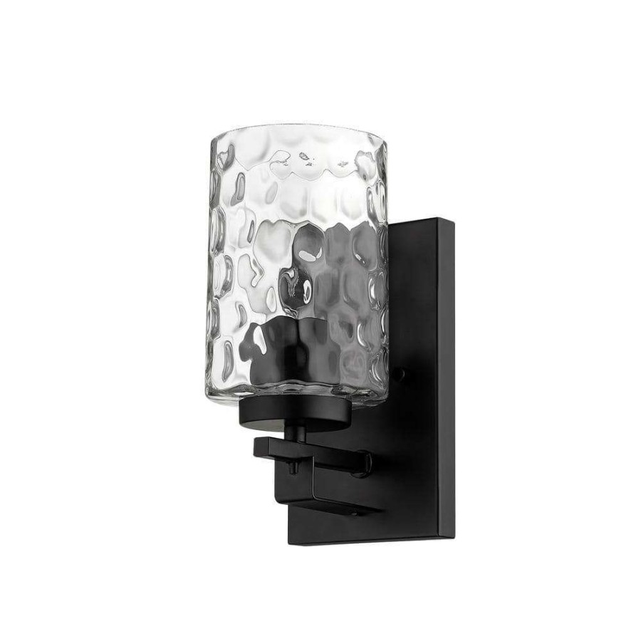 Wall Sconces * | Livvy 1-Light Matte Black Sconce By Acclaim Lighting