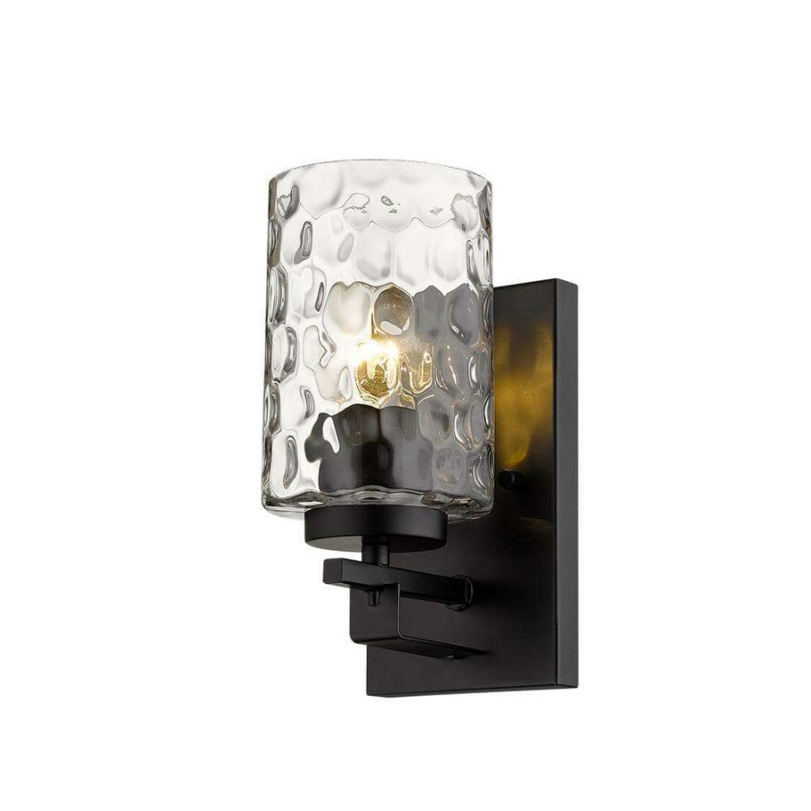 Wall Sconces * | Livvy 1-Light Matte Black Sconce By Acclaim Lighting