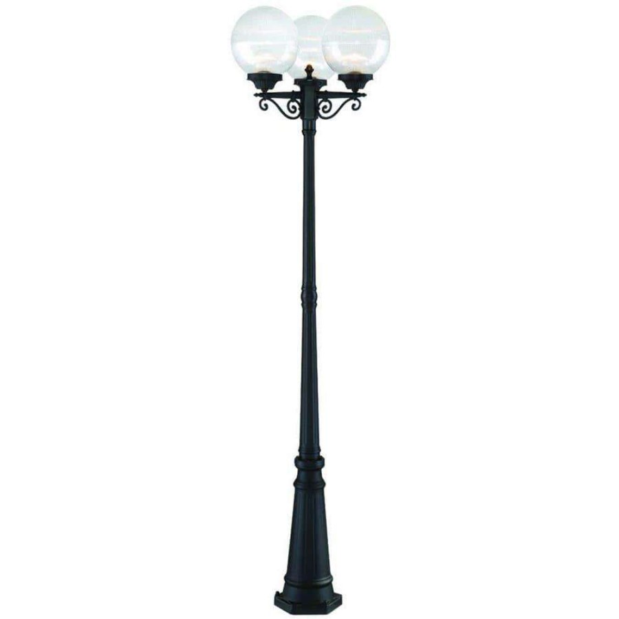 Outdoor Lighting * | Havana 3-Head 3-Light Matte Black Outdoor Post Light Combination By Acclaim Lighting