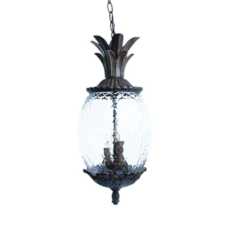 Outdoor Lighting * | Lanai Collection 3-Light Black Coral Outdoor Hanging Light Fixture By Acclaim Lighting