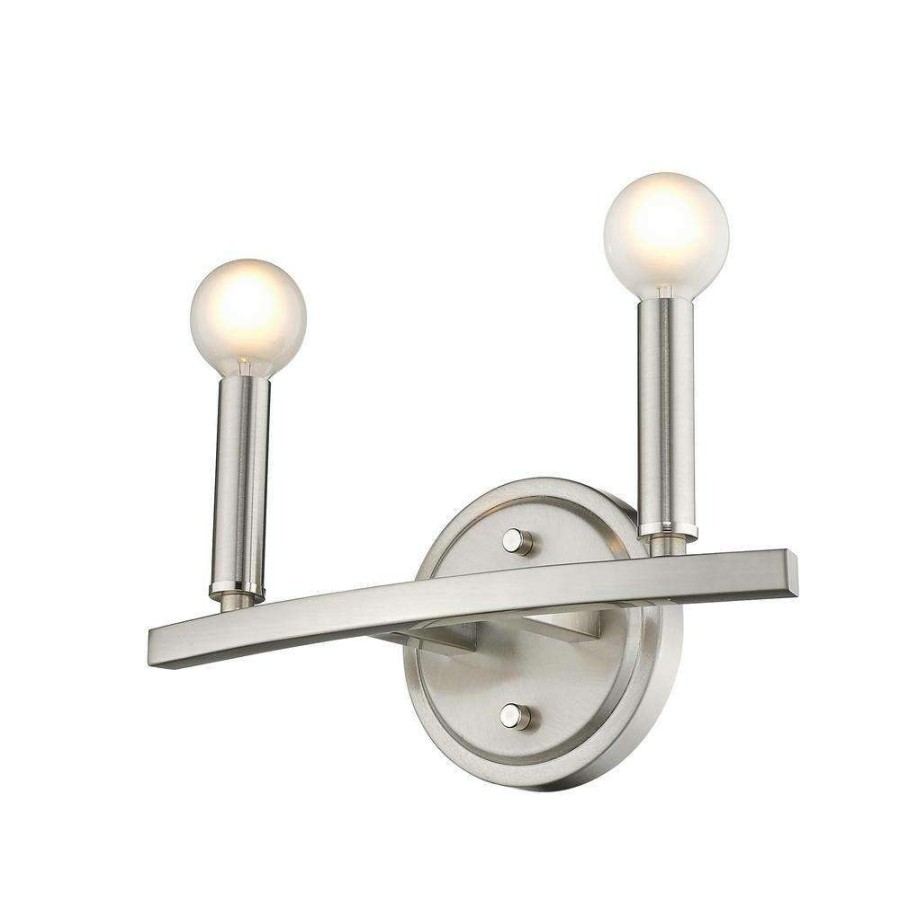 Vanity Lighting * | Sawyer 12 In. 2-Light Satin Nickel Vanity Light By Acclaim Lighting