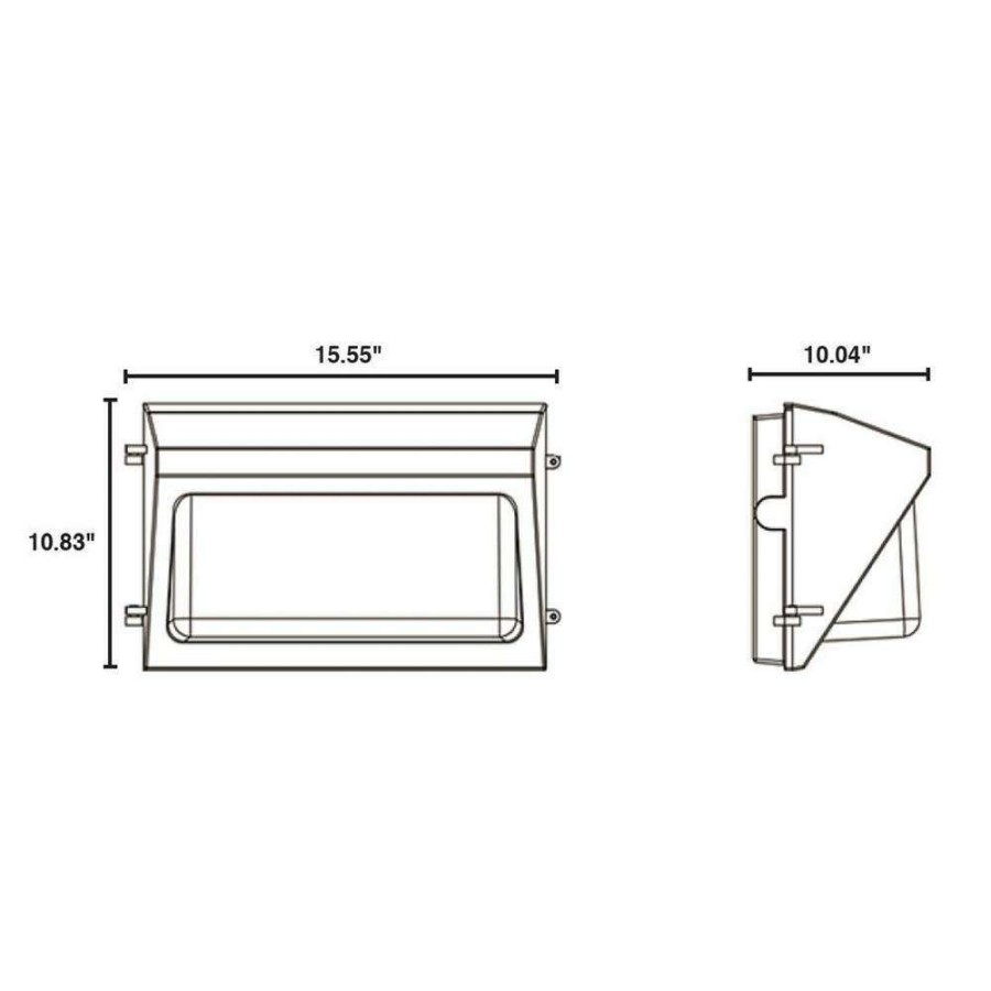 Outdoor Lighting * | 100-Watt Equivalent Integrated Led Bronze Outdoor Wall Pack Light 3514 Lumens Cool White 4000K By Halco Lighting Technologies