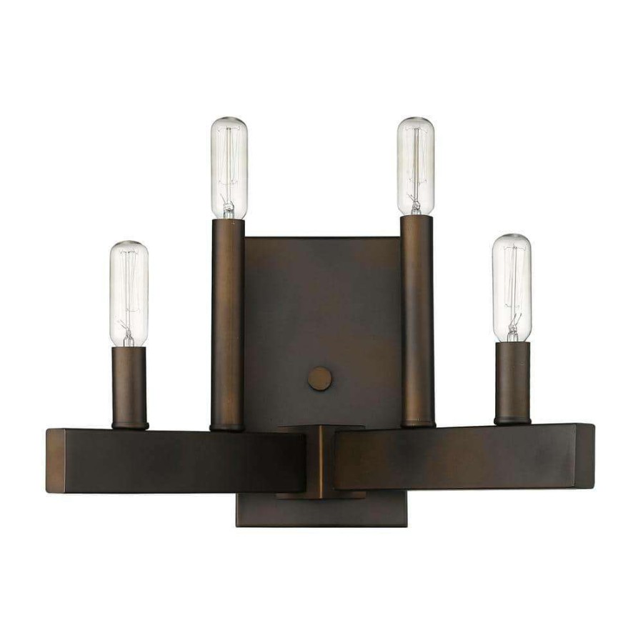 Wall Sconces * | Fallon 4-Light Oil-Rubbed Bronze Sconce By Acclaim Lighting