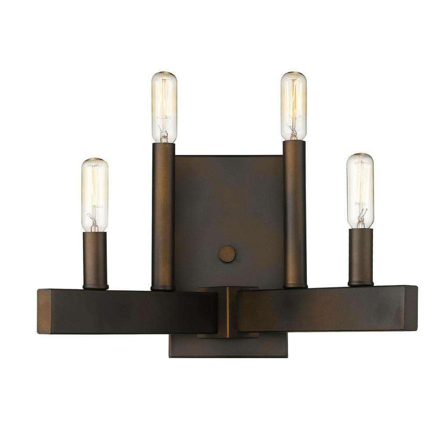 Wall Sconces * | Fallon 4-Light Oil-Rubbed Bronze Sconce By Acclaim Lighting