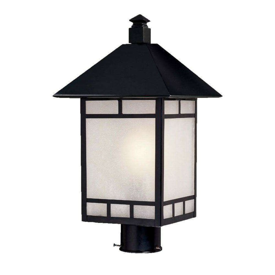 Outdoor Lighting * | Artisan 1-Light Matte Black Outdoor Post Light By Acclaim Lighting