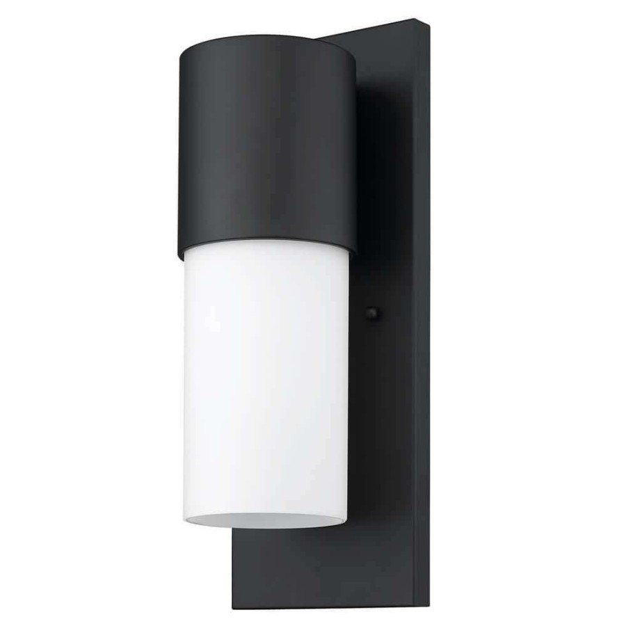 Outdoor Lighting * | Cooper 1-Light Matte Black Outdoor Wall Lantern Sconce With Frosted Glass By Acclaim Lighting