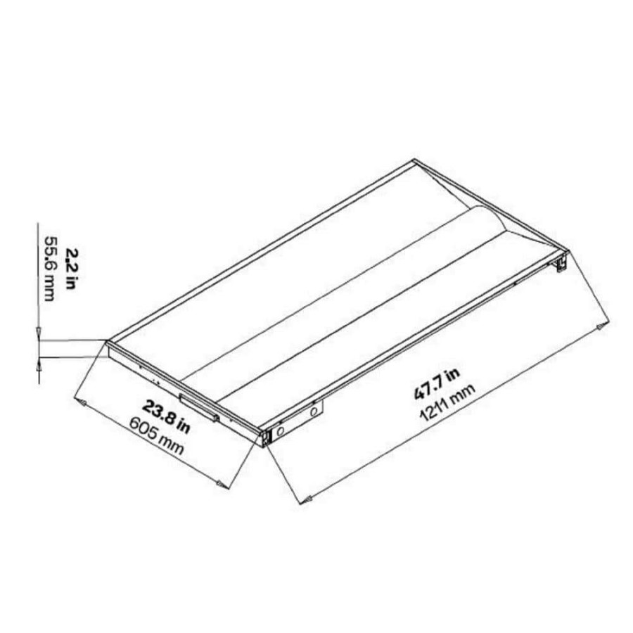 Commercial Lighting * | 2 Ft. X 4 Ft. 3384- 5889 Lumens Volumetric Integrated Led White Panel Light, Wattage And Cct Selectable 3500/4000/5000K By Halco Lighting Technologies