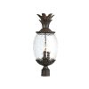 Outdoor Lighting * | Lanai Collection Post-Mount 3-Light Outdoor Black Coral Light Fixture By Acclaim Lighting