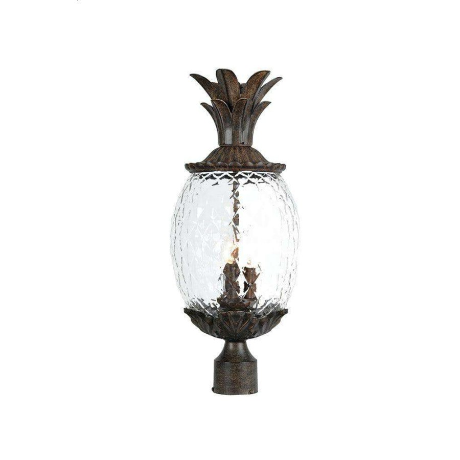 Outdoor Lighting * | Lanai Collection Post-Mount 3-Light Outdoor Black Coral Light Fixture By Acclaim Lighting