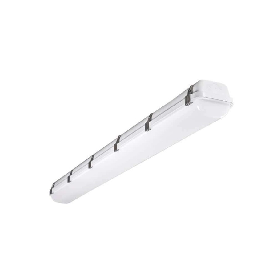 Commercial Lighting * | 4 Ft. 64-Watt Equivalent Integrated Led Gray Strip Light Fixture Selectable Cct 3500/4000/5000K Vapor Tight By Halco Lighting Technologies