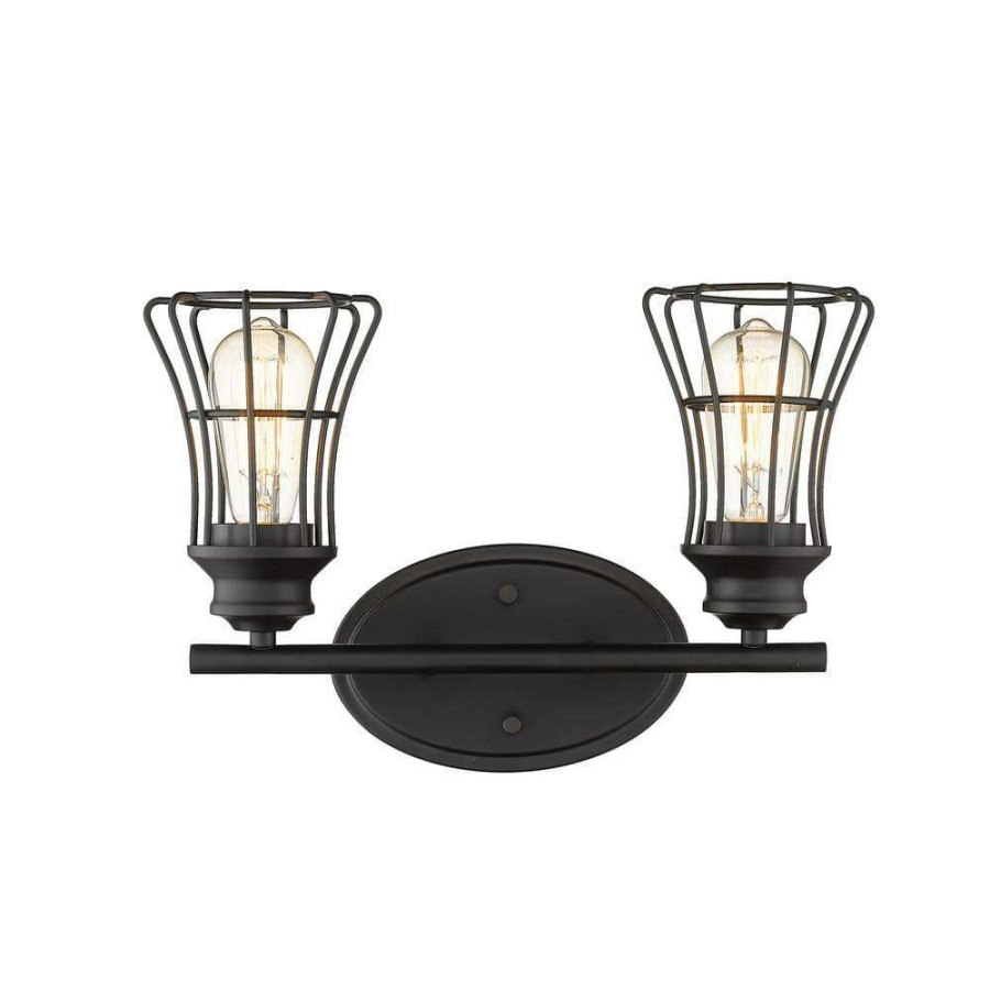 Vanity Lighting * | Piers 15-3/4 In. 2-Light Matte Black Vanity Light By Acclaim Lighting