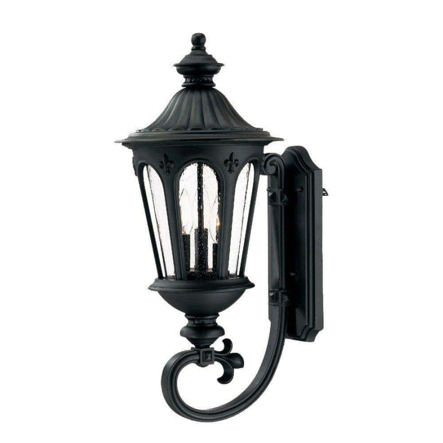 Outdoor Lighting * | Marietta Collection 3-Light Matte Black Outdoor Wall Lantern Sconce By Acclaim Lighting