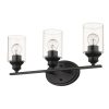 Vanity Lighting * | Gemma 3-Light Matte Black Vanity By Acclaim Lighting