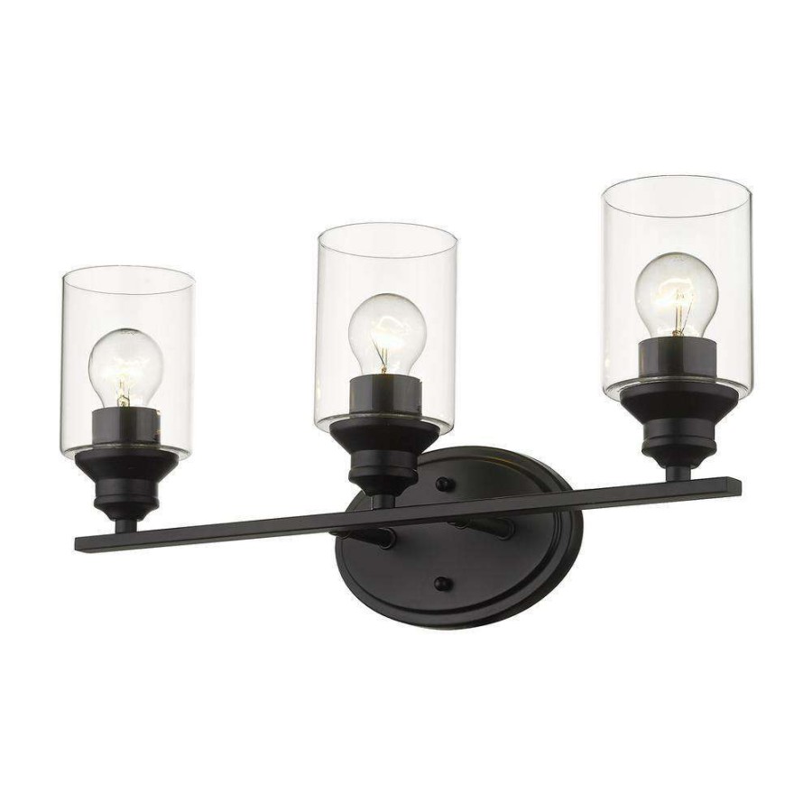 Vanity Lighting * | Gemma 3-Light Matte Black Vanity By Acclaim Lighting