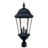 Outdoor Lighting * | Telfair 3-Light Matte Black Outdoor Post-Mount Light Fixture By Acclaim Lighting