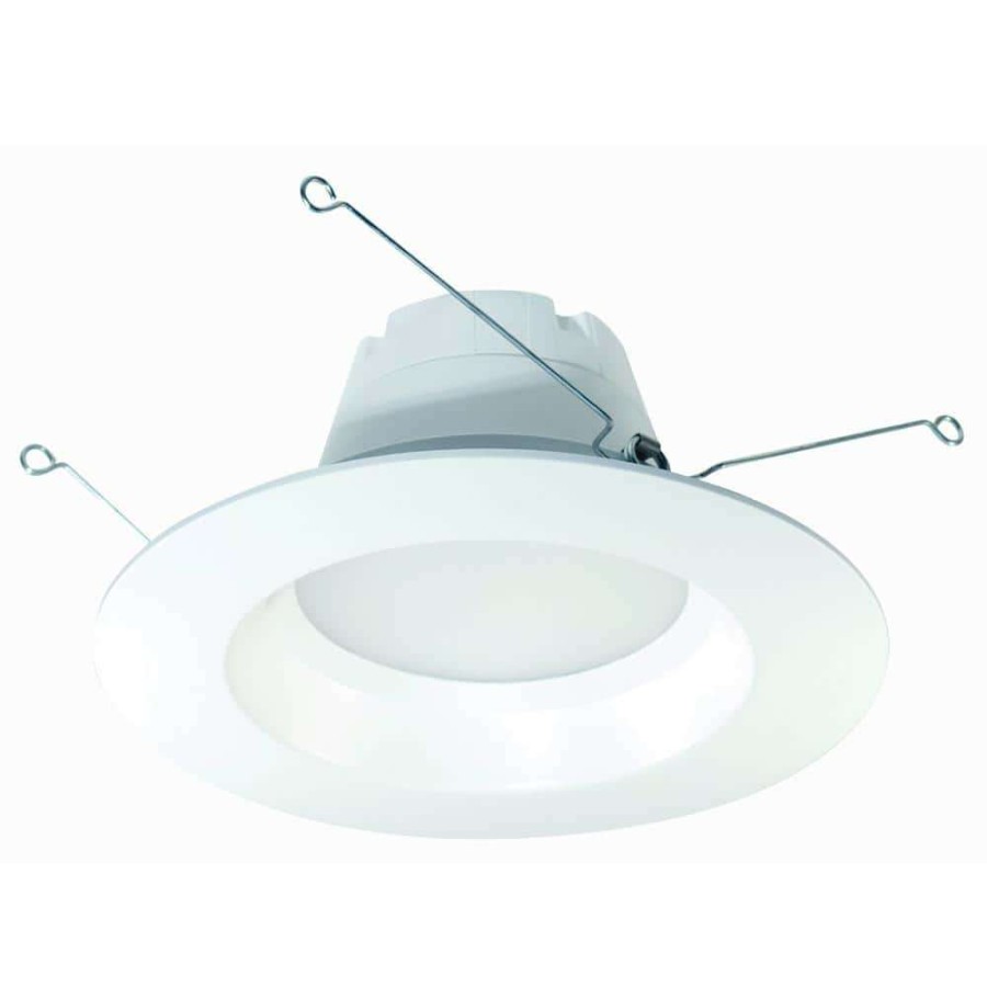 Recessed Lighting * | Proled 6 In. 75-Watt Equivalent 5000K Daylight Dimmable Cec Ja8 Integrated Led Retrofit White Recessed Trim Downlight By Halco Lighting Technologies