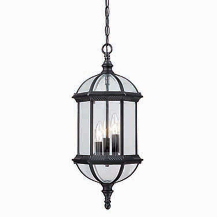 Outdoor Lighting * | Dover 3-Light Matte Black Hanging Lantern By Acclaim Lighting