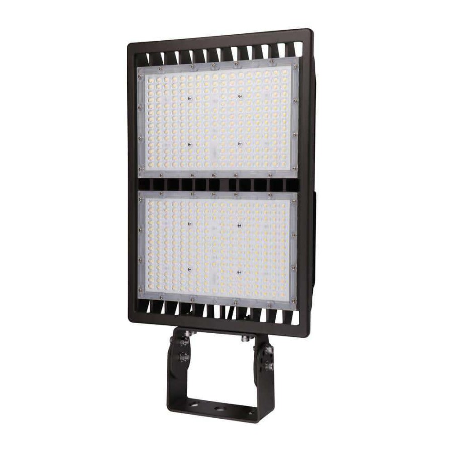 Outdoor Lighting * | 300-Watt Yoke Mount Line Voltage Bronze Outdoor Integrated Led Large Landscape Flood Light, Cool White By Halco Lighting Technologies