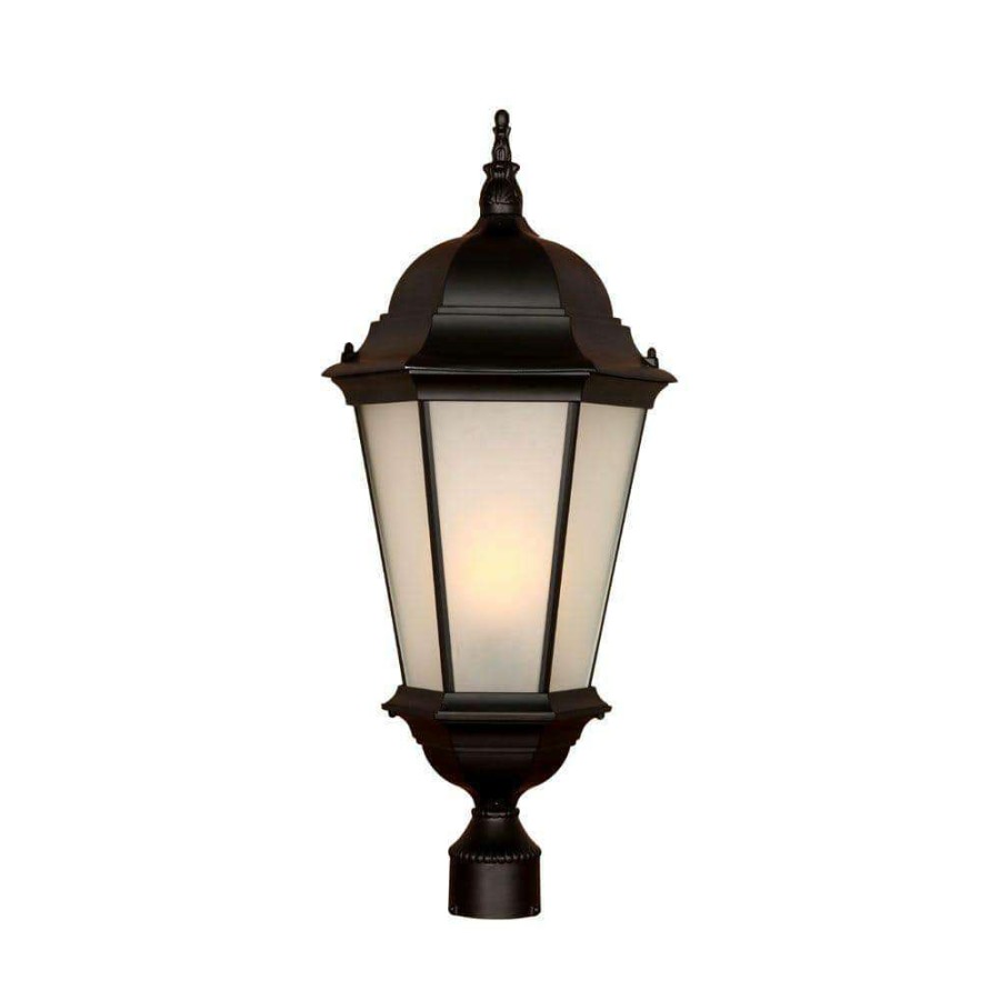 Outdoor Lighting * | Richmond 3-Light Matte Black Outdoor Post-Mount Light Fixture By Acclaim Lighting