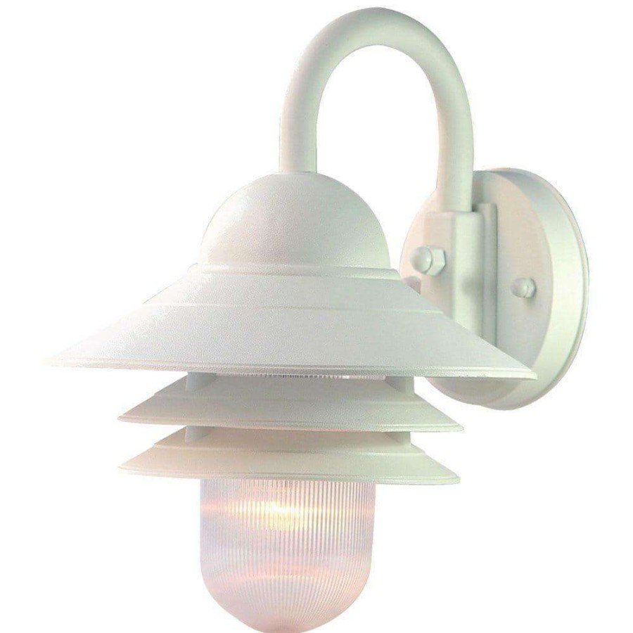 Outdoor Lighting * | Mariner Collection 1-Light Textured White Outdoor Wall Lantern Sconce By Acclaim Lighting