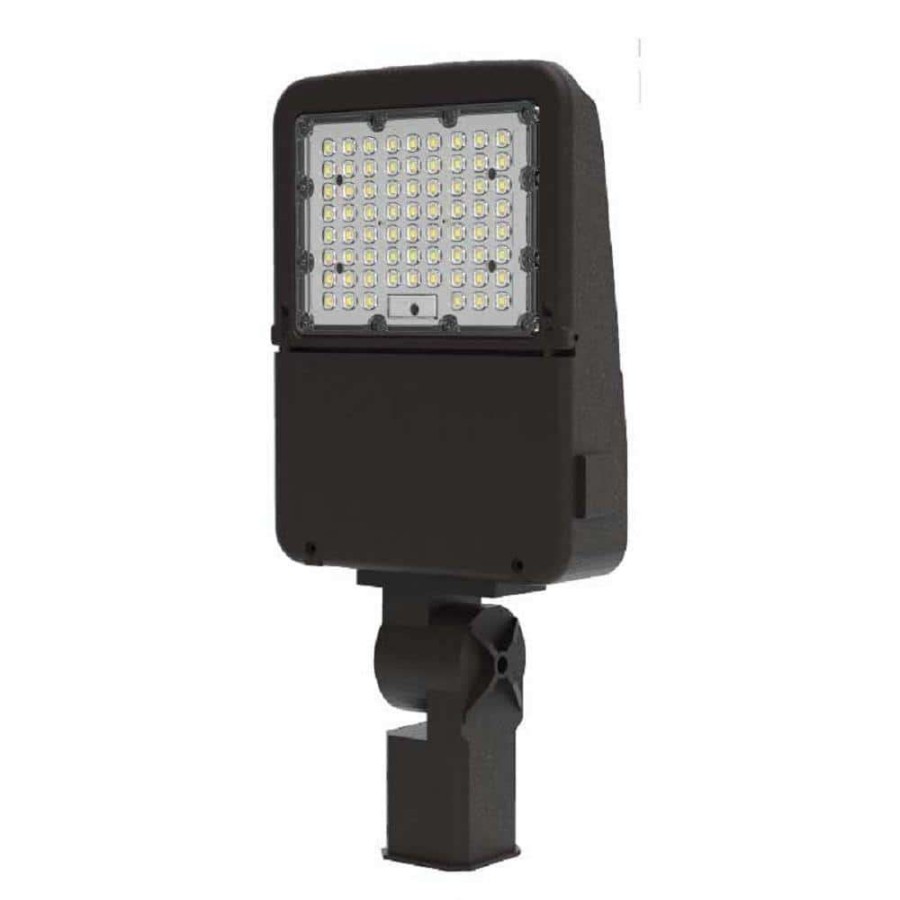 Outdoor Lighting * | 100-Watt 120-277-Volt Slipfitter Line Voltage Bronze Outdoor Integrated Led Large Landscape Flood Light, Selectable By Halco Lighting Technologies