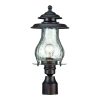 Outdoor Lighting * | Blue Ridge 1-Light Architectural Bronze Outdoor Post Mount Light Fixture By Acclaim Lighting