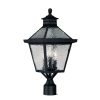 Outdoor Lighting * | Bay Street 3-Light Matte Black Outdoor Post-Mount Fixture By Acclaim Lighting