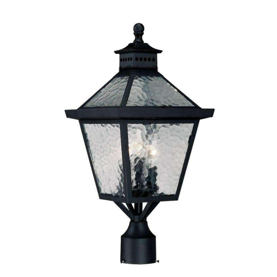 Outdoor Lighting * | Bay Street 3-Light Matte Black Outdoor Post-Mount Fixture By Acclaim Lighting