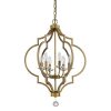 Chandeliers * | Peyton Indoor 6-Light Raw Brass Chandelier With Crystal Bobeches By Acclaim Lighting