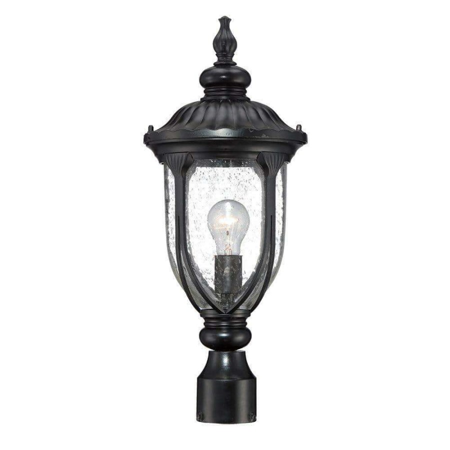 Outdoor Lighting * | Laurens Collection 1-Light Matte Black Outdoor Post-Mount Light Fixture By Acclaim Lighting