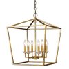 Chandeliers * | Kennedy Indoor 6-Light Antique Gold Chandelier With Crystal Bobeches By Acclaim Lighting