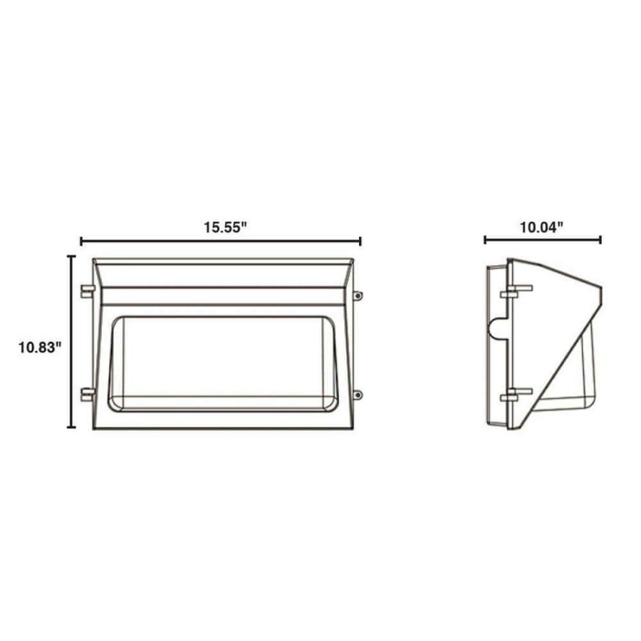 Outdoor Lighting * | 175-Watt Equivalent Integrated Led Bronze Outdoor Wall Pack Light 4948 Lumens Daylight 5000K By Halco Lighting Technologies