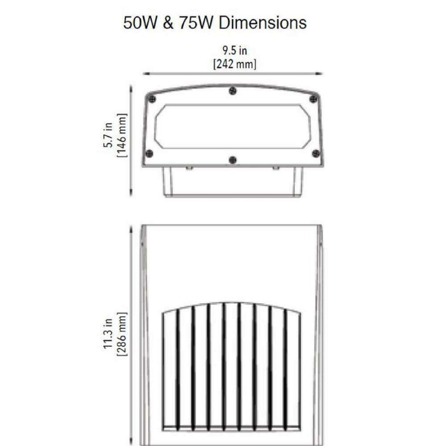 Outdoor Lighting * | 150-Watt Equivalent Bronze Outdoor Integrated Led Medium Full Cutoff Adjustable Wall Pack Light Soft White 3000K By Halco Lighting Technologies