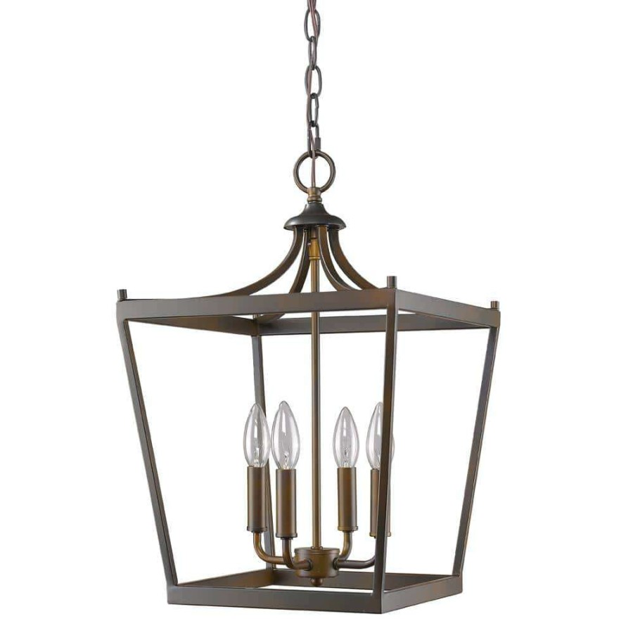 Chandeliers * | Kennedy 4-Light Indoor Oil Rubbed Bronze Chandelier By Acclaim Lighting