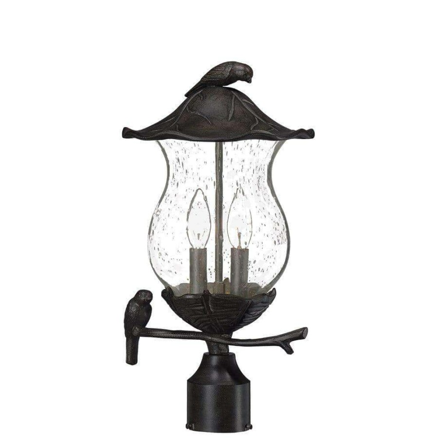 Outdoor Lighting * | Avian 2-Light Black Coral Outdoor Post Light Fixture By Acclaim Lighting