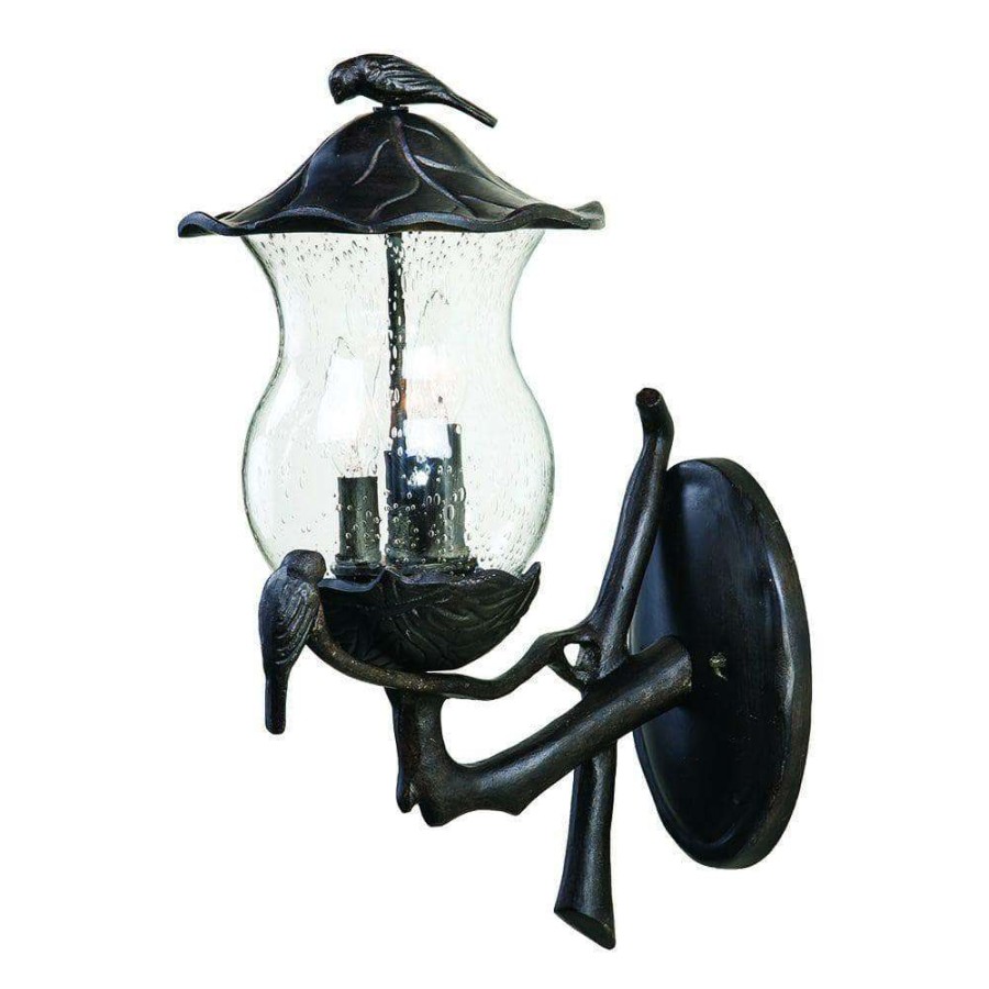 Outdoor Lighting * | Avian Collection 3-Light Black Coral Outdoor Wall Lantern Sconce By Acclaim Lighting