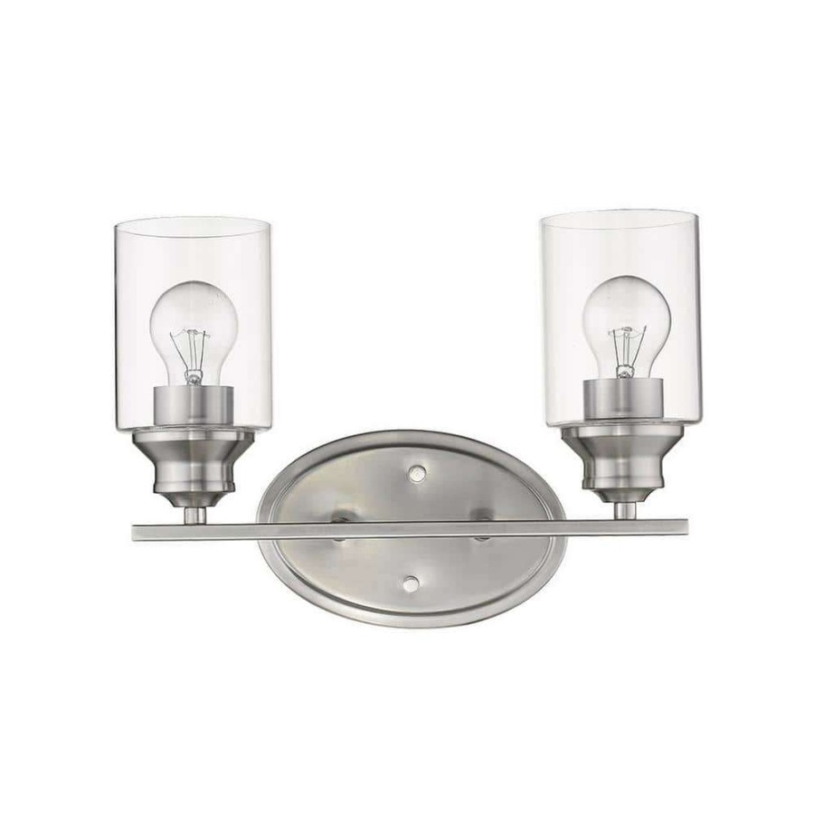 Vanity Lighting * | Gemma 2-Light Satin Nickel Vanity By Acclaim Lighting