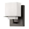 Wall Sconces * | Rampart 1-Light Oil-Rubbed Bronze Sconce With Etched Glass Shade By Acclaim Lighting