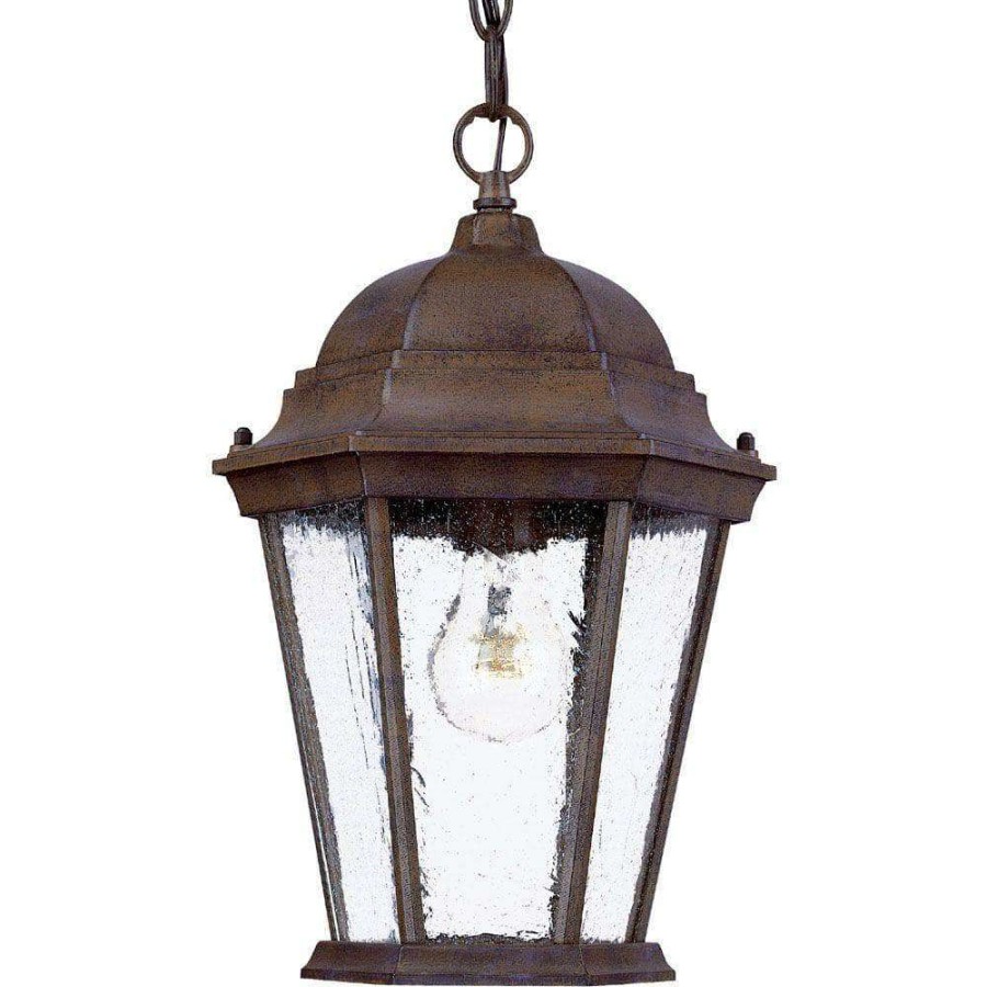 Outdoor Lighting * | Richmond Collection 1-Light Hanging Outdoor Burled Walnut Lantern By Acclaim Lighting