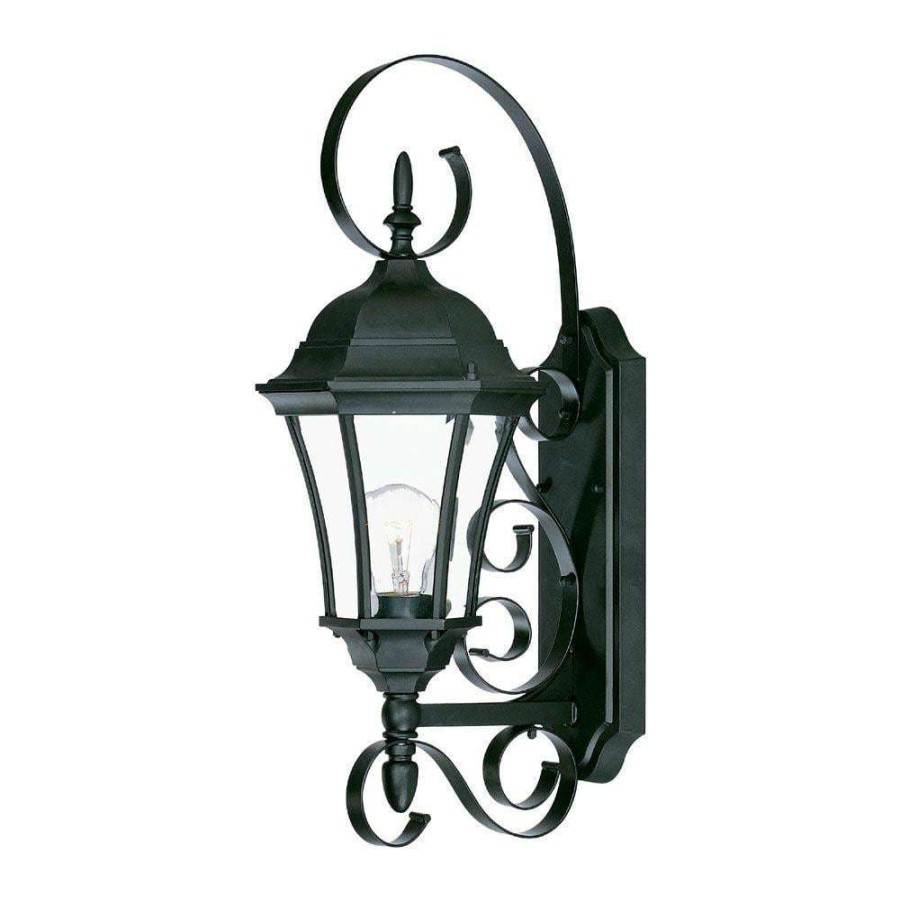 Outdoor Lighting * | New Orleans Collection 1-Light Matte Black Outdoor Wall Lantern Sconce By Acclaim Lighting