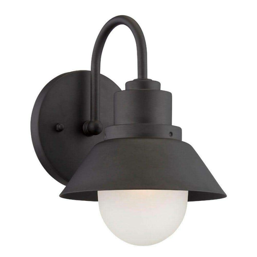 Outdoor Lighting * | Astro 1-Light Matte Black Wall Lantern Sconce By Acclaim Lighting