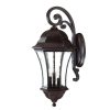 Outdoor Lighting * | Waverly Collection 3-Light Black Coral Outdoor Wall Lantern Sconce By Acclaim Lighting