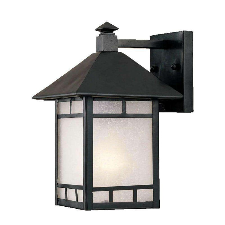 Outdoor Lighting * | Artisan Collection 1-Light Matte Black Outdoor Wall Lantern Sconce By Acclaim Lighting