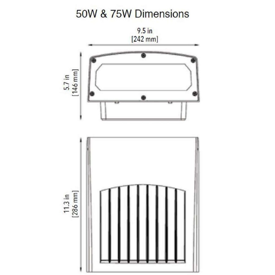 Outdoor Lighting * | 250-Watt Equivalent Bronze Outdoor Integrated Led Medium Full Cutoff Adjustable Wall Pack Light Soft White 3000K By Halco Lighting Technologies