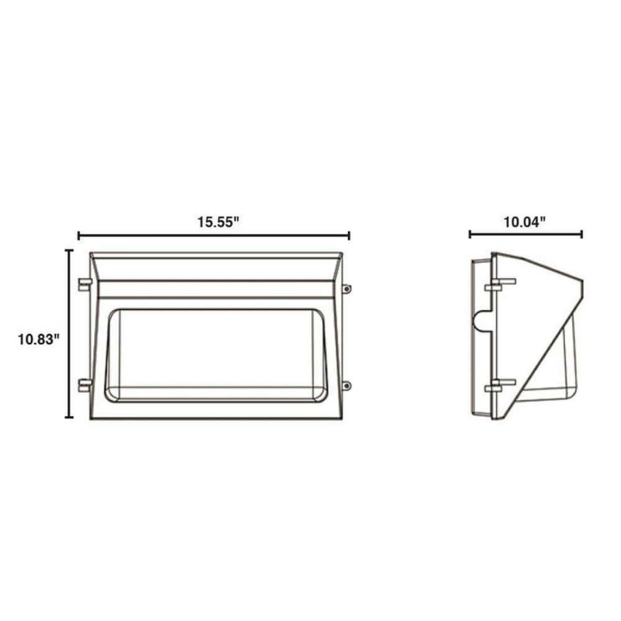 Outdoor Lighting * | 100-Watt Equivalent Integrated Led Bronze Outdoor Wall Pack Light 3609 Lumens Daylight 5000K By Halco Lighting Technologies