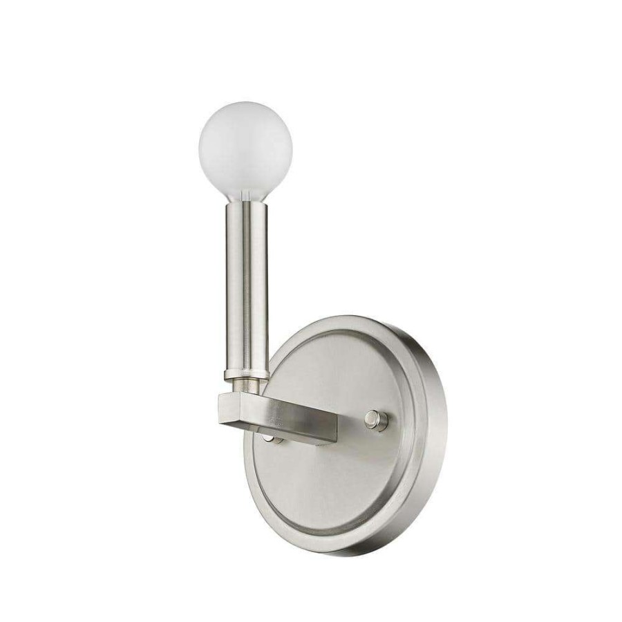 Wall Sconces * | Sawyer 1-Light Satin Nickel Sconce By Acclaim Lighting