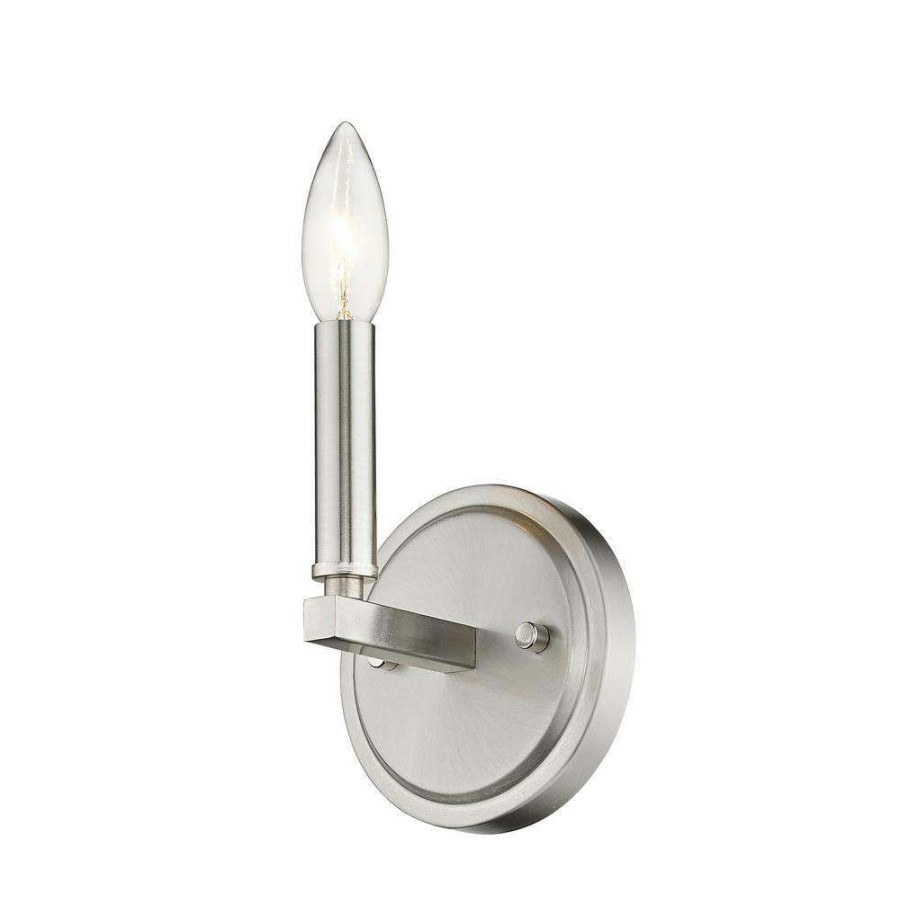 Wall Sconces * | Sawyer 1-Light Satin Nickel Sconce By Acclaim Lighting