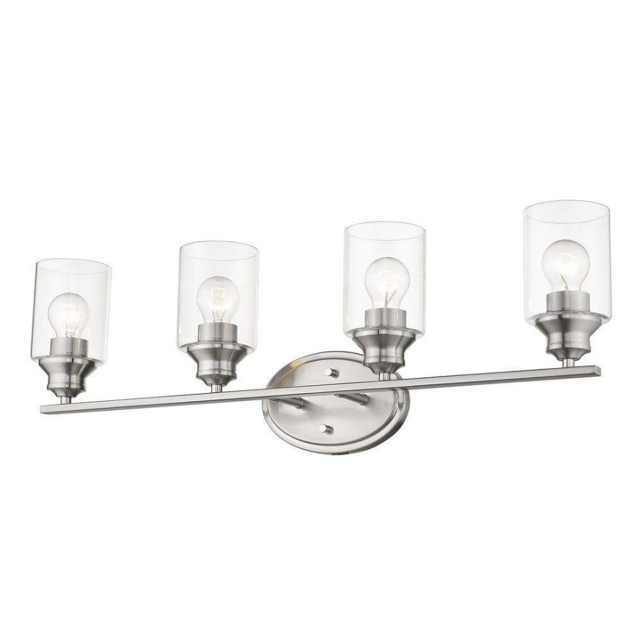 Vanity Lighting * | Gemma 4-Light Satin Nickel Vanity By Acclaim Lighting