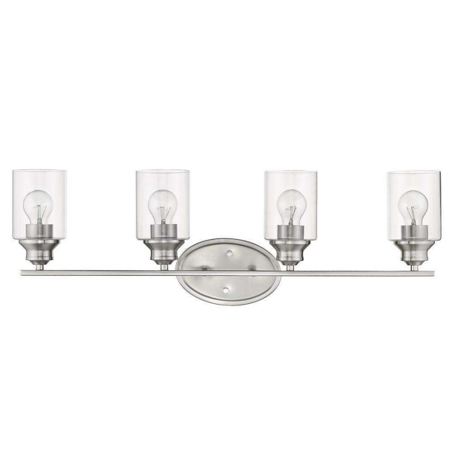 Vanity Lighting * | Gemma 4-Light Satin Nickel Vanity By Acclaim Lighting