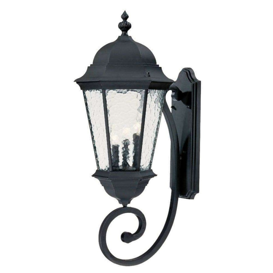 Outdoor Lighting * | Telfair Collection 3-Light Matte Black Outdoor Wall Lantern Sconce By Acclaim Lighting